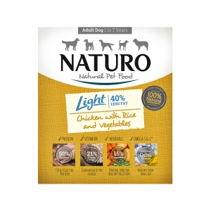 NATURO ADULT DOG LIGHT TACKA 400 g – Kurczak z ryżem i warzywami