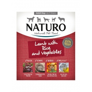 NATURO ADULT DOG TACKA 400 g – Jagnięcina z ryżem i warzywami