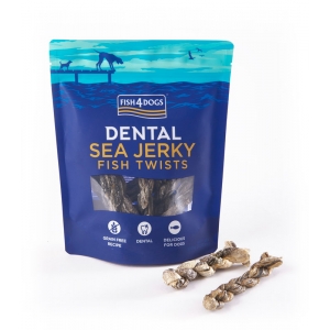 FISH4DOGS Dental Sea Jerky Fish Twists 500 g - Przysmaki dentystyczne dla psa