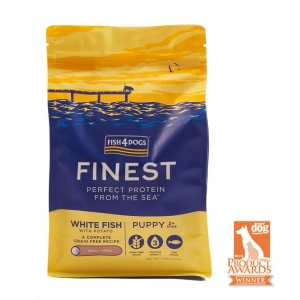 FISH4DOGS Finest Complete Puppy Food 12kg (6+6) - Karma z Białej Ryby Oceanicznej dla Szczeniąt/Rasy Małe