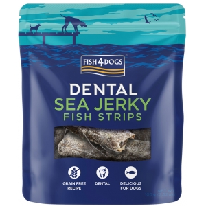 FISH4DOGS Dental Sea Jerky Fish Strips 100 g - Przysmaki dentystyczne dla psa