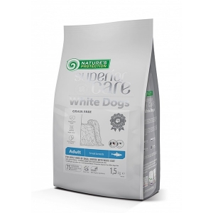 NATURE'S PROTCTION SC White Dogs Grain Free ŚLEDŹ Adult Small Breeds 1,5 kg