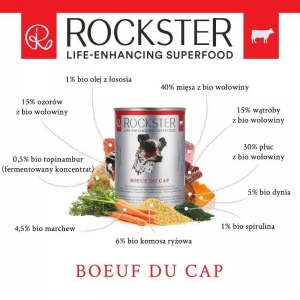 ROCKSTER Boeuf du cap - BIO - wołowina - karma mokra dla psa 400 g