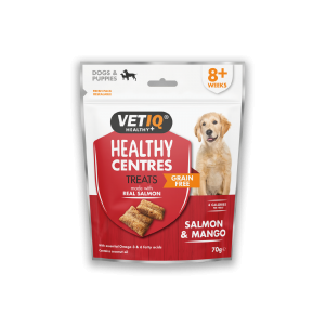 VETIQ Healthy Centres 70 g - Przysmaki bezzbożowe dla psów – Łosoś, kokos i mango